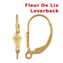 14K Gold Filled Fleur De Lis Leverback, (GF323)